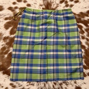 Plaid Green and Blue Women's Skirt